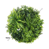 Flowering White Artificial Green Wall Disc UV Resistant 75cm V637-DP8880011
