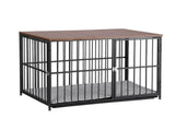 i.Pet Extra Large Dog Crate Furniture 107cm Dog Cage Puppy Pet Wooden Black PET-DOGCAGE-WD-107-BK
