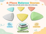 Keezi Kids Stepping Stones 6PCS Balance Stones Indoor Outdoor Toy KBS-6PCS-CLF