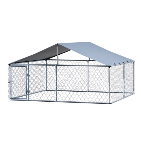 i.Pet Dog Kennel Large House XXL Pet Run Cage Puppy Outdoor Enclosure With Roof PET-DOG-CAGE-3X3-AB