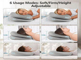 Cooling Memory Foam Pillow 6-in-1 Adjustable Height & Firmness for All Sleep Positions V1107-115-55412