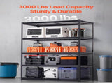 Storage Shelves, 1361 kg, 5 Tier Heavy Duty Garage Shelving, 609.6 x 1219.2 x 1828.8 mm Adjustable V952-LXLZLKHJ2448JA98TV0