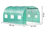 Walk-in Tunnel Greenhouse, 3 x 2 x 2 m, Portable Plant Hot House with Galvanised Steel Frame, 1 Top V952-YDSDWSL1077FTKHD5V0