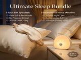 Nighttime Anxiety Relief & Relaxation Set - Champagne gold Imitation Silk Sleep Eye Mask and Smart V888-ELOSUNG53626