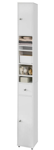 White Tall Bathroom Cabinet High Storage V178-63384