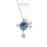**Whispers of Stars Galaxy Collarbone Chain, Gifting You a Corner of a Private Universe** V1102-XZXL001