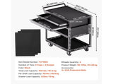 5-Tier Tool Cart with Wheels, 400 lbs Load Capacity, Rolling Work Cart with 2 Drawers & Pegboard, V952-DGNGJCHCLYG22CMU5V0