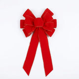 Large Red Velvet Christmas Bow with Gold Glitter Edge V1142-RB1005010487400222