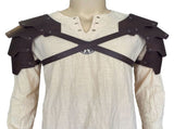 Medieval Faux Leather pauldron , Vintage Mercenary Knight Shoulder Armor for Cosplay Costume V1192-AZ-W-2969