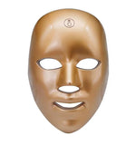 Red Light Mask for Face, 7 Color Red Light Facial Masks, At-Home Facial Care Device, Portable, V1107-110-08357-GLD-230MM