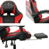 Spire Zinc Adjustable Gaming/Office Chair - Red and Black 813A