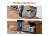 Pullout Trash Can for Kitchen Cabinets, 201010L Double Sink Garbage Waste Recycling Bin, V952-CFLJTDTHSST4PX1IZV0
