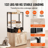 VEVOR Cat Litter Box Enclosure Litter Box Furniture Hidden 2 Shelves & 2 Baskets V952-XHSCBBSNJSMSD53UMV0