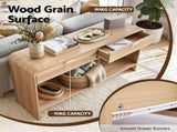 Artiss Console Table Hallway Entryway Storage Drawer Shelf Curved Edge 120CM Pine FUR-Z-CST-03-WD