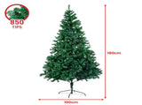 Christabelle Green Artificial Christmas Tree 1.8m - 850 Tips CMT-BXS-211-GN