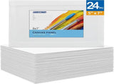 Painting Canvas Panel Boards - 5x7 Inch Art Canvas,24 Pack with 8x10 Inch Canvas Board 6 Pack V1258-DP02-C-1010