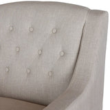 Canberra Fabric Armchair & Ottoman in Natural Linen V1041-JSF-5007NATURAL