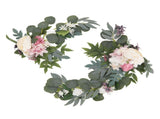 2pcs Hanging Flowers Swag ABS Artificial Decorative Arch Flowers with Bandage for Wedding V1294-YM0718-3115220088211