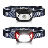 HeadLamp,2 Pack Super Bright LED Head lamp with 6 Lighting Modes,Waterproof,Battery Powered LED V1192-AZ-W-31918