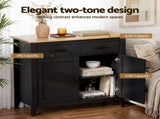 Artiss Buffet Sideboard Cabinet Kitchen Storage Cupboard Pantry 2 Drawers Black FUR-Z-SID90-BK-AB
