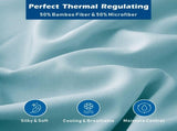 4 Piece Hotel Bamboo Cooling Sheet Set -Ultra Soft 2000TC Breathable Bed Sheets Set with 37 V1317-ZXW9-AUSK-4JT-QL