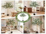 Artiss 150cm Artificial Eucalyptus Tree with Realistic Textured Leaves for Indoor Home Office Decor AP-TREE-EUCALY-150