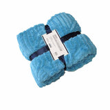 Agaha Pattern Coral Fleece Extra Large Throw / Single Sized Blanket 150 x 200 cm Aqua V442-YTL-THROW-3178AGAHA-AQUA-RE