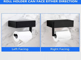 Toilet Roll Holder - Toilet Roll Holder with - Toilet Paper Holder - Small & Tray V1188-MS101-01717-1