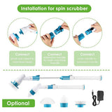10PCS Rechargeable Spin Scrubber Electric Turbo Scrub Cleaning Brush Cordless Kit V201-FAZ0120DB8AUX10