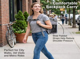 Dog Bike Basket Pet Carrier Backpack 3-in-1, Foldable Expandable Cat Carrier for Bicycle Handlebar, V1107-CS-OLGPFGG10