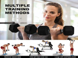 20lb to 45lb Rubber Coated Hex Dumbbells Pair of 30LB / 13.5kg V1409-SKU-26517