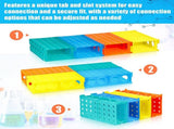 8 Pcs Test Tube Rack 4 Way 0.5ml/ 1.5ml/ 10ml/ 15ml/ 50ml Interlocking Multi PCR Tube Rack Stand V1258-DP02-C-2272