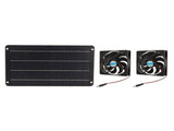 20W Solar Panel Fan Kit Heat Dissipation Ventilation Solar Powered Dual Fan with Switch for Chicken V1294-YM0710-3113230282611