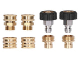 8Pcs High Pressure Washer Adapter Coupler Set Brass Quick Disconnect Connector Kit V1294-YM0901-3111210156311