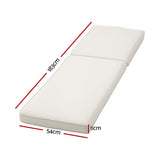 Gardeon Outdoor Chaise Lounge Cushion Lounge Chair Pad Sunbed Mattress Beige OLC-LOUNGE-S-BE