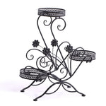 Levede Plant Stand Outdoor Indoor Metal Black UM1175-BK