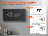 Safe, 0.5 Cubic Feet Home Safe, Steel Security Safe with Digital Keypad and 2 Keys, Wall-Mounted V952-WSBXJHSWSLF05IINNV0