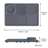 Multi-Functional Slow Feeder Mat for Dogs- Anti-Slip Lick Pad with Multiple Textures Rectangle 2PCS V888-ELOSUNG10441