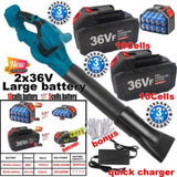 Cordless Garden Leaf Dust Blower Handheld For Makita With 2Battery & Charger 36V V201-FUN0036BU8AU2