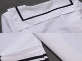 1Set Navy Stage Cosplay Costume Set for Male Adults White Polyester Material V1370-AZ4-18177