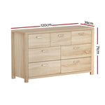 Artiss 7 Chest of Drawers - MAXI Pine FURNI-N-MAXI-CDR03-WD-AB