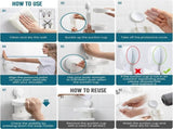 Double Layer Soap Dish and Shower Caddy Suction Cup, Bathroom Shelf Storage Basket Wall Mounted V1189-LC-AMZ-00273