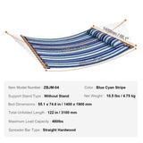 Double Quilted Fabric, 12 FT Double with Hardwood Spreader Bars, 2 Person Quilted V952-HFDCBDZJYZXT653QMV0