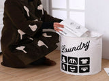 Foldable Fabric Laundry Basket Cotton Laundry Large Bag Collapsible Storage Basket V1294-YM0717-10134599