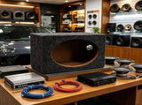 Single Vented Speaker Enclosure Box, Multi-Wood Construction, Versatile Car Audio Compatibility V1366-AZ2-W-17270