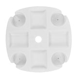 Beach Umbrella Table Tray White Round Umbrella Tray with 4 Cup Holder for Snack Drink V1294-YM0716-3111220184211