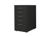 Levede 5 Drawer Office Cabinet Drawers Black HO0575-5-BK_NZ