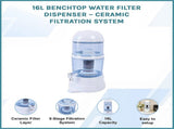16L Benchtop Water Filter Dispenser Ceramic Filtration System V63-952401