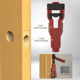 10-Piece Door Hinge Lock Installation Kit with Adjustable Router Template, Hole Saw, Drill Bits V1341-ZY-LRWPACN6-RED