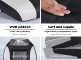 Seamanship 2X Folding Boat Seats with 2X Adjustable Pedestals 3446cm Marine Seat Swivel High Back BS-86522-BK-3446X2